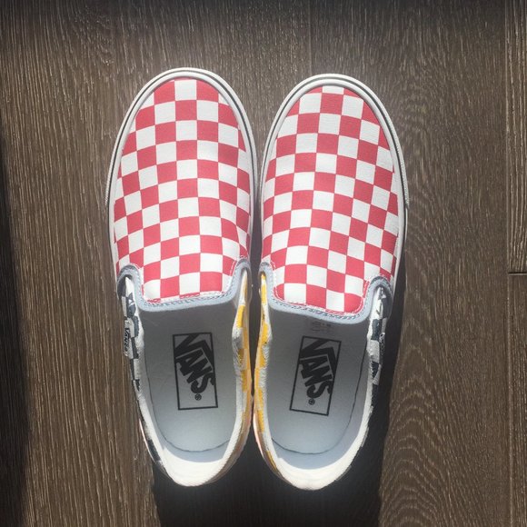 VANS Asher multicolor checkerboard slip-on shoes - Picture 1 of 5